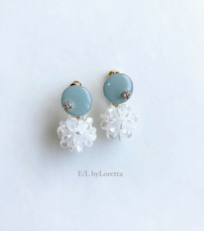 Mini circle shell flower pierce/earring(Mint) [cc]E/L byLoretta EL Хå accessory ꡼롡롡եߥȡ֥롼꡼󡡥ԥ󥰡󡡼顡ͤå׼ξåȡϥɥᥤɡޯ