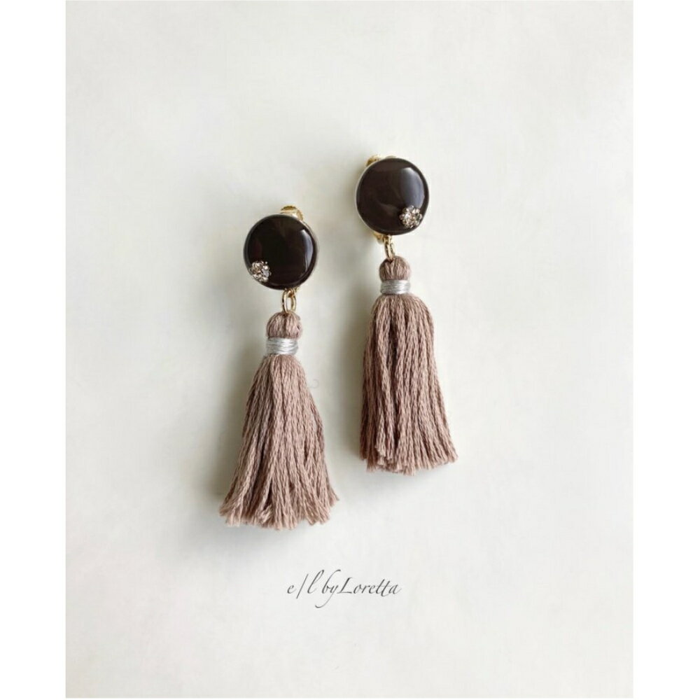 Mini circle tassel pierce/earring(Brown) [cc]꡼ԥ󥰡롡ݡå롡֥饦㡡ǥξͤ襤ϥɥᥤɡꡡ󡡼顡14kgfͥå׼ХåE/L byLorettaEL