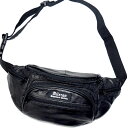 楽天A.D.GADG BLACK LEATHER WAIST BAG　レディース　メンズ　ユニセックス　ウエストバッグ　ウエストポーチ　サコッシュ　レザー　黒　ブラック　ポケット　便利　お洒落　収納多い　ストリートファッション　トレンド　人気商品　原宿　送料無料