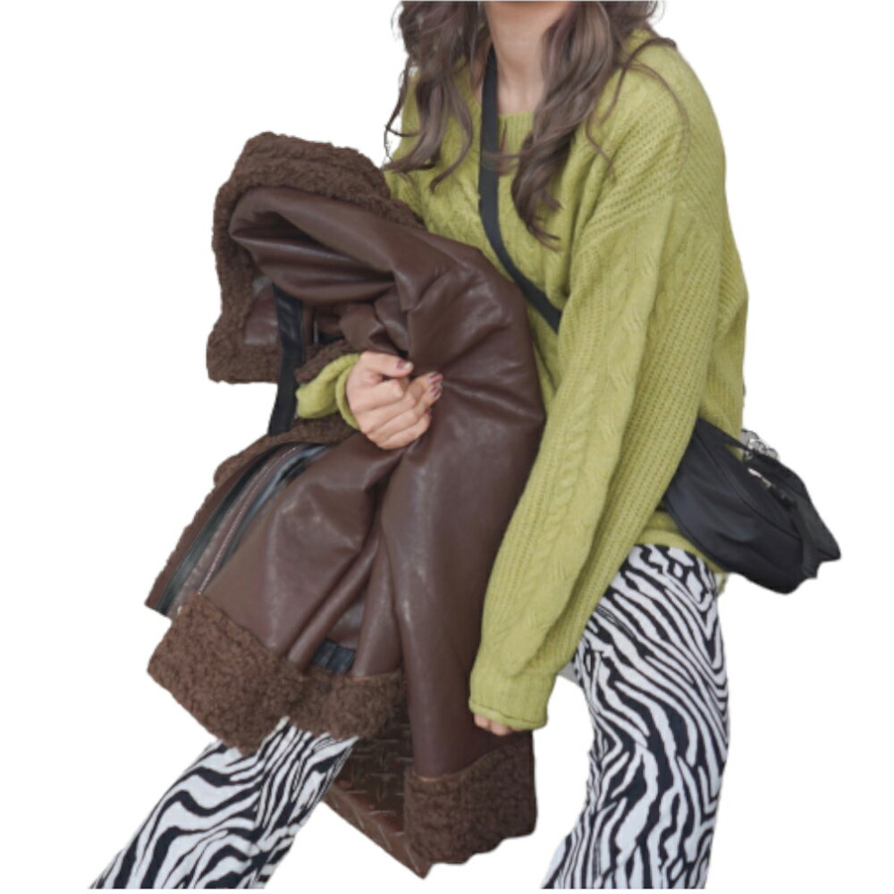 Cable Knit Loose Tunic (pistachio green)　レディース　ニット　チュニック　グリーン　ピスタチオカラー　ケーブル　長袖　トップス　女性　洋服　ファッション　秋冬　カジュアル　おしゃれ　お洒落　アパレル　A.D.Gエーディージー　きれいめ　ゆるかわ　送料無料(4)