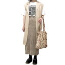 サイズFREE 総丈85cm ウエスト62cm (COLOR)1color ・BEIGE (CONDITION RANK) SS:新品アイテム (DETAIL) ・ウエストALLゴムIN(伸縮性有り) ・ウエスト紐付き ・裾スカラップデザイン ・裏地あり（ひざ丈） ・ニット/伸縮性有り ・素材:（表地）55%綿/45％アクリル（裏地）100％ポリエステル