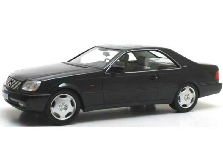 CULT-SCALE MODELS 1/18 ZfX xc SNX 600SEC N[y (C140) 1992 ubN MERCEDES BENZ - S-CLASS COUPE BLACK