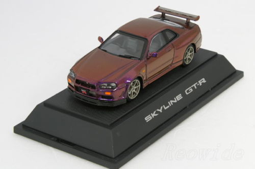 ÁEiGu 1/43 Y XJCC GT-R SKYLINE R34 GT-R V-spec MAGIC Purple