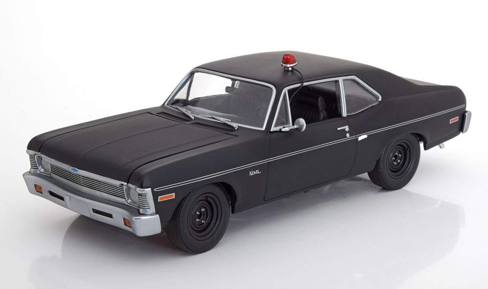 GMP 1/18 V{[mo aus der Serie Hunter 1971 }bgubN 348 Chevrolet Nova aus der Serie Hunter 1971 matt-schwarz Limited Edition 348 pcs