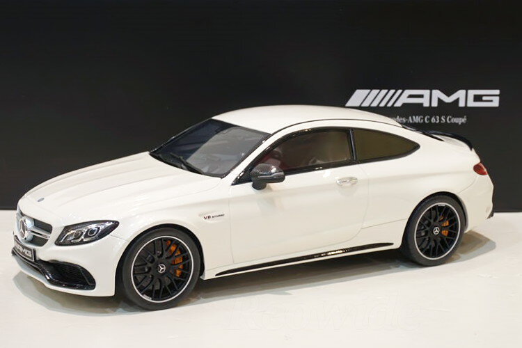 GT スピリット 1/18 メルセデス・ベンツ C 63 S AMG クーペ ホワイト C205 1000台限定 ディーラー特注 C63