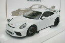 ミニチャンプス 1/18 ポルシェ 911 GT3 (991-2) 2017 ホワイトメタリック フル開閉