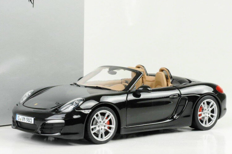 ミニチャンプス 1/18 ポルシェ 981 ボクスター S 2012 ブラック フル開閉のサムネイル