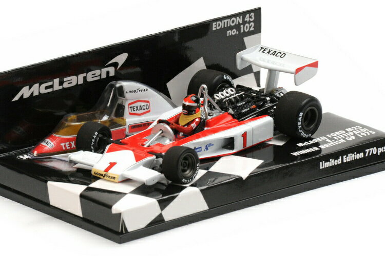 ミニチャンプス 1/43 エマーソン フィッティパルディ マクラーレン M23 ＃1 イギリスGP F1 1975 Emerson Fittipaldi McLaren Winner British GP