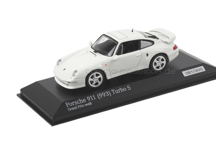 car.tima特注☆ミニチャンプス 1/43 ポルシェ 911 (993) ターボS ホワイト 300台限定 Porsche Turbo S - white