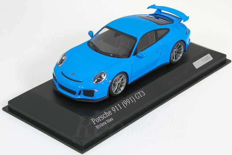 ミニチャンプス 1/43 ポルシェ 911 (991) GT3 Riviera ブルー 100台限定