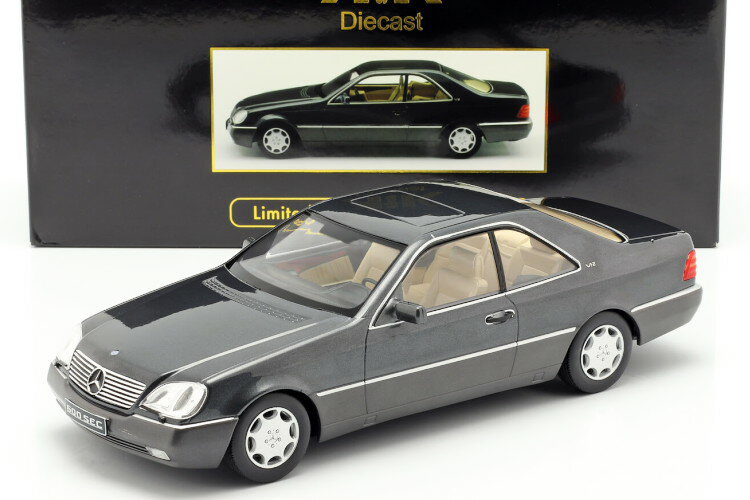 KK-SCALE 1/18 ZfX xc SNX 600SEC N[y (C140) 1992 _[NO[^bN MERCEDES BENZ S-CLASS COUPE DARK GREY MET