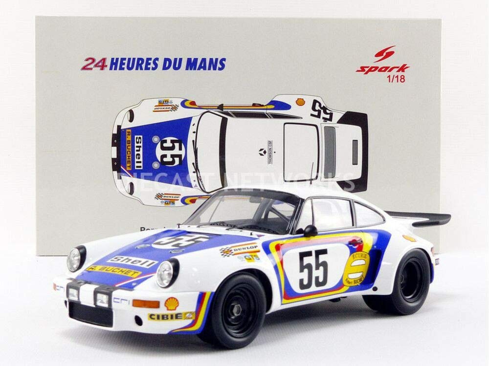 スパーク 1/18 ポルシェ 911 3.0 カレラ RSR n°55 Ecurie Robert Buchet ルマン24時間 1973 Porsche 911 3.0 Carrera RSR n°55 Ecurie Robert Buchet 24h du Mans 1973 Drivers Claude Ballot-L&eacute;na / Jacques Bienvenue