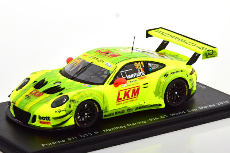 Xp[N 1/43 |VF 911(991) GT3 R #911 FIA GT[hJbv }JI 2018 500 Porsche FIA GT World Cup Macau Vanthoor/Laurens