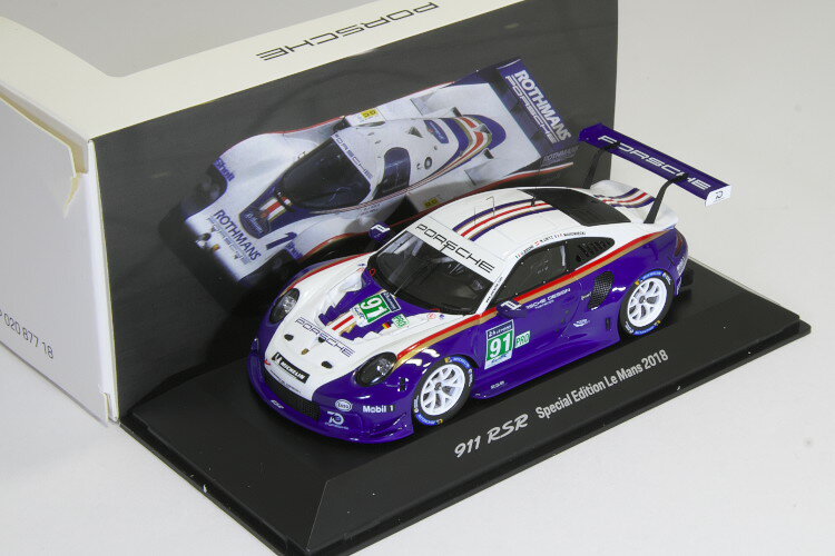 新品未展示 1/43 スパーク 2018 ポルシェカレラカップ ロスマンズカラー