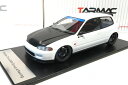 TARMAC WORKS 1/18 ホンダ スプーン シビック EG6 ホワイト ブラックボンネットTarmac Works 1/18 Spoon Honda Civic EG6 (White with Black Bonnet)