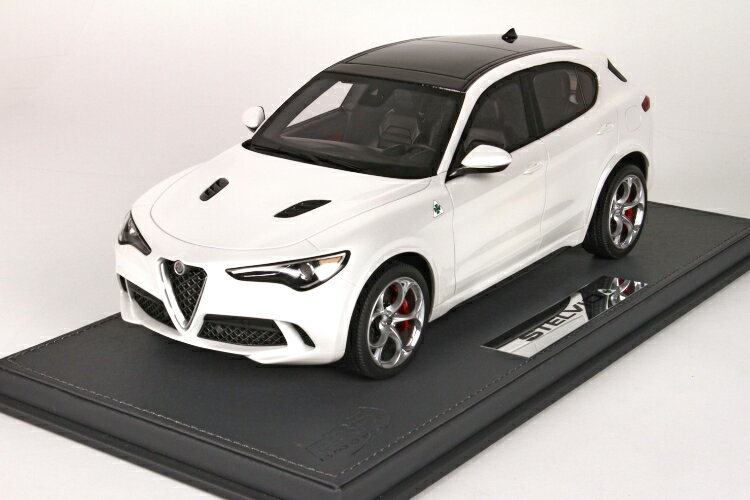 BBR 1/18 At@EI XeBI Q4 NAhtHI zCg 50ALFA ROMEO@Stelvio@Quadrifolio White Alfa P[XȂ