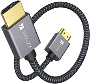 iVANKY HDMI ケーブル 30cm/4K60Hz/6種長さ HDMI2.0規格 PS4/3,Xbox, Nintendo Switch, Apple TV, Fire TVなど適用18gbps 4K60Hz/HDR/3D/イーサネット対応 テ