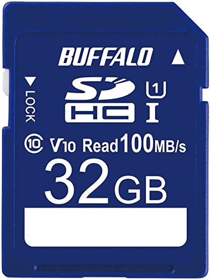 バッファロー SDカード 32GB 100MB/s UHS-1 スピードクラス1 VideoSpeedClass10 IPX7 Full HD データ復..