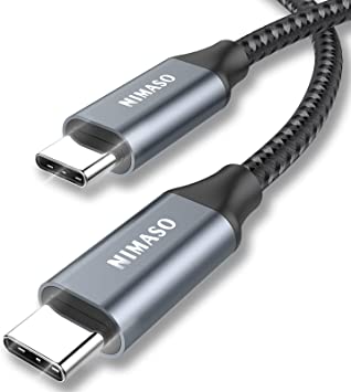 Nimaso USB Type C ケーブル PD対応 100W/5A急速充電 2m タイプc ケーブル MacBook、 iPad Pro 11/12.9 2021/2020/2018 、Galaxy Note20、Note20 Ultra等typ