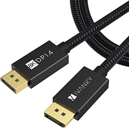 Rakuten - iVANKY 8K DisplayPort ケーブル DP 1.4 ディスプレイポート ケーブル 8K/60Hz 4K/144Hz HDR 対応 HDCP2.2 HDCP1.4 2m 編み材 黒