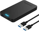 Sabrent 2.5 SATAからUSB 3.0ツールフリー外付けHDDドライブ エンクロージャー SSD、サポートUASP SATA III ブラック (EC-UASP)