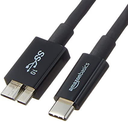 ベーシック USBケーブル 0.9m (タイプC - マイクロ3.1タイプB) ブラック