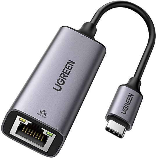 UGREEN USB-C LAN 変換 有線LANアダプター USB-C to RJ45 10/100/1000Mbps超高速 ギガビットイーサネッ..