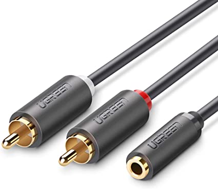 AJ WORKS SHOPのUGREEN RCA ケーブル 3.5mm to 2RCA オーディオケーブル 変換 メス-オス rcaステレオケーブル 延長 金メッキコネクタ|詳細画像