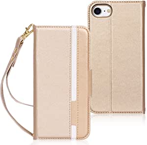 iPhone SE ケース 第2世代 iPhone8 ケース iPhone7ケース FYY スマホケース PUレザー 手帳型 軽量 薄型 ワイヤレス充電対応 カード収納 スタンド機能 ストラップ付き ハンドメイド 耐衝撃 iPhone SE 第2世代