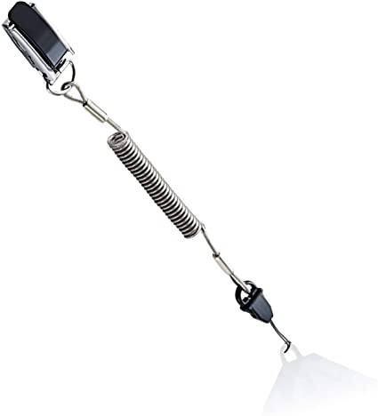 エレコム ストラップ クリップタイプ 携帯 スマホ クリップタイプ メタルクリップ 20cm~50cmまで伸びるステンレスワイヤー ブラック P-STCS50BK