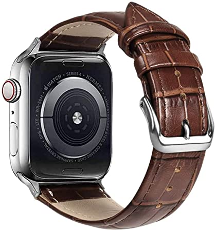 楽天AJ WORKS SHOPEwise Apple Watch バンド 本革 交換バンド ビジネススタイル コンパチブル 女性にも オシャレ Apple Watch 6 5 4 3 2 1 SE （42mm 44mm, ブラウン）