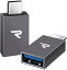 Rampow USB Type C to USB 変換アダプタ 二個セット/保証付き OTG対応 MacBook, iPad Pro, Sony Xperia XZ/XZ2, Samsung USB C to USB 3.0 5Gbps高速データ転送