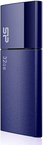 シリコンパワー USBメモリ 32GB USB3.0 スライド式 永久保証 Blaze B05 ネイビーブルー SP032GBUF3B05V1D シリコンパワー USBメモリ 32GB USB3.0 スライド式 永久保証 Blaze B05 ネイビーブルー SP032GBUF3B05V1D