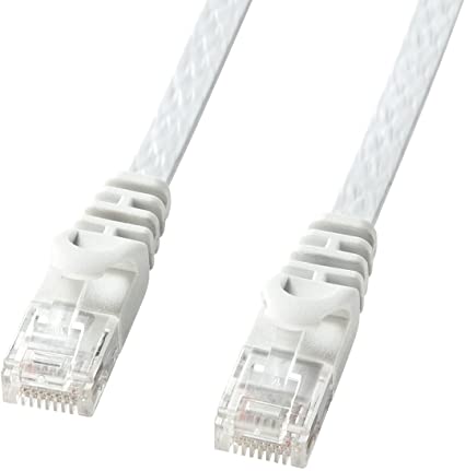 TTvC CAT6tbgLANP[u (5m) 1Gbps/250MHz RJ45 c܂h~ zCg LA-FL6-05W