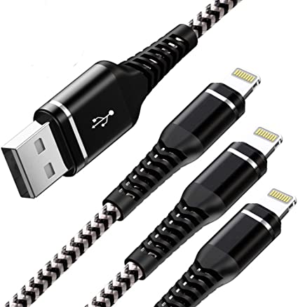 iPhone 充電ケーブル 2M 3本セット ライトニングLightning 高耐久 USB急速充電 コードApple iPhone se/ 11 Pro/XS/Max/XR/X/8 Plus/7 Plus/ 6s Plus/5 s/iPad Air/