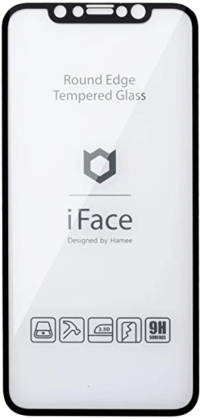 iFace iPhone 11/XR 専用 ガラスフィルム ラウンドエッジ 画面保護シート ブラック