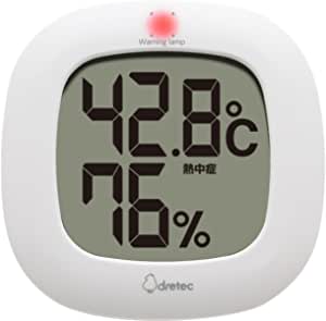 dretec(ドリテック) デジタル温湿度計 温度計 湿度計 デジタル コンパクト シンプル おしゃれ インテリア 大画面 卓上 壁掛け リビング 室内 赤ちゃん O-295WT(ホワイト)