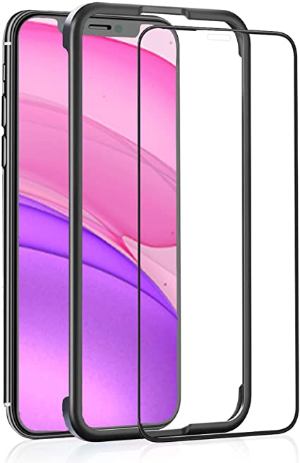 乐天商城 - OAproda iPhone 11 / iPhone XR 用 ガラスフィルム 全面保護 強化ガラス ガイド枠付き/ケースに干渉しない アイフォン 11 / XR 6.1インチ) フィルム