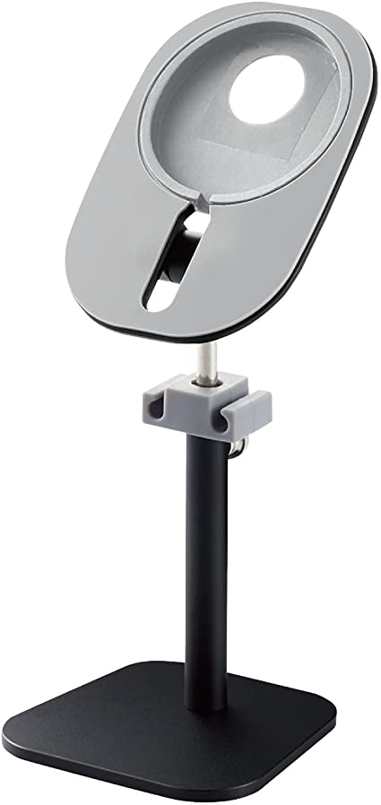 エレコム MagSafe充電器用スタンド 伸縮アーム型卓上スタンド フリーアングル ブラック AMS-DSCHARMBK