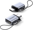 UGREEN USB C 変換アダプター OTG Type-C Thunderbolt USB3.0 タイプC 変換 5Gbps 高速データ転送 ストラップ付き MacBook, iPad Pro, Xperia XZ その他 USB-C 端末用 2個