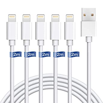 iPhone 充電ケーブル 純正 ライトニングケーブル 2M 5本セット 充電コード アイフォン充電ケーブル あいふぉん lightning ケーブル 高速 人気 ランキング 急速 高耐久 断線防止 急速データ転送 iPhone12 11 8 7 Ma