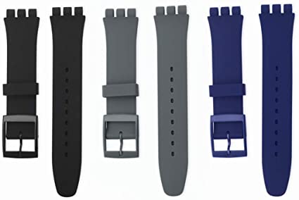 SHEAWA SWATCH(スウォッチ)腕時計対応 ベルト 17mm 3点セット バンド 交換ベルト 交換バンド シリコンバンド アクセサリー (ブラック+グレー+ダークブルー) SHEAWA SWATCH(スウォッチ)腕時計対応 ベルト 17mm 3点セット バンド 交換ベルト 交換バンド シリコンバンド アクセサリー (ブラック+グレー+ダークブルー)
