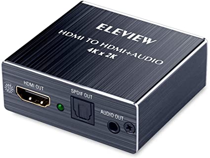 ELEVIEW HDMI 音声分離器 4K 光デジタル PS4 Nintendo Switch 音声分離 オプティカル SPDIF 3.5mmステ..