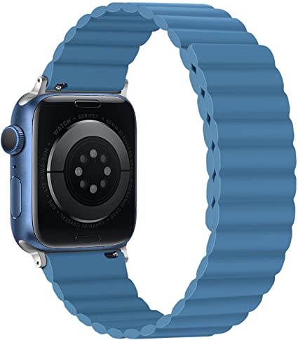 Tasikar シリコン磁気アップルウォッチ バンド コンパチブル Apple Watch バンド 45mm 44mm 42mm 41mm 40mm 38mm シリーズ7 6 5 4 3 2 ..