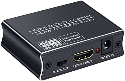 ELEVIEW HDMI2.0 音声分離器 4K@60Hz 1080@120Hz HDR対応 HDCP2.2 オーディオ出力:光デジタル 3.5mmステレオ アダプター オプティカル SPDIF オーディオ分離器 PS5 PS4pro Nintendo
