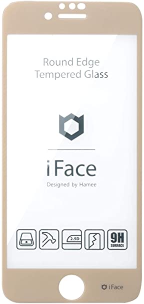 iFace iPhone SE(第3世代/第2世代)/8/7/6s/6 専用 ガラスフィルム ラウンドエッジ 画面保護シート ベージュ