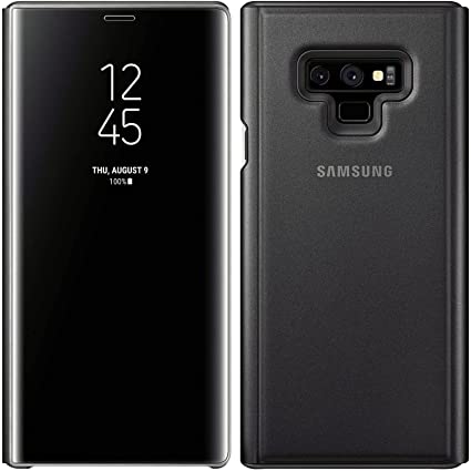 Galaxy Note9 ギャラクシーノート9 スマホ カバー 純正 ケース 手帳型 CLEAR STANDING COVER BLACK ブ..