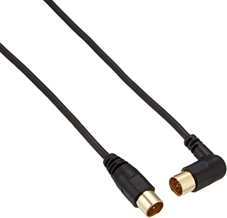 エレコム アンテナケーブル 2.5C スリムタイプ F型端子 差込式L字-差込式ストレー...