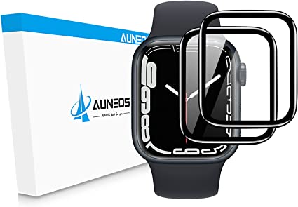 『2022年春オリジナル製品』AUNEOS Apple Watch 用 ガラスフィルム 44mm series 6/5/4/se対応 アップルウォッチ用 保護フィルム 44mm 強化ガラス 炭素繊維製 独創の二重構造 3D全面保護 浮き防止 高感度タッ