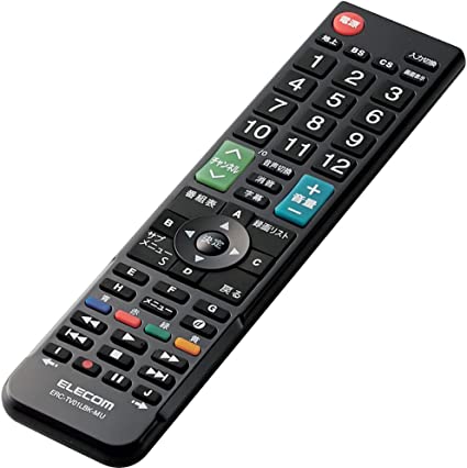 Rakuten - エレコム テレビリモコン 12メーカー対応 パナソニック 日立 シャープ 東芝 ソニー 三菱 LG ハイセンス アイワ アズマ オリオン フナイ Lサイズ ブラック ERC-TV01LBK-MU